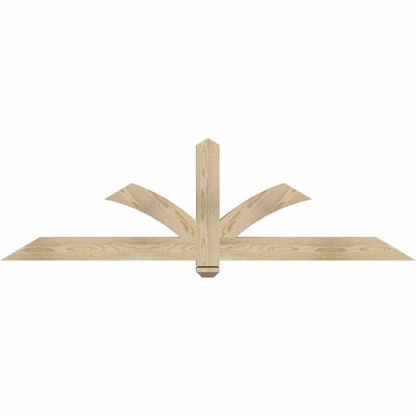 Ekena Millwork Redmond Rough Sawn Timber Gable Bracket, Douglas Fir, 72"W x 21"H x 4"D x 4"F, 7/12 Pitch GBW072X21X0404RED00RDF - main
